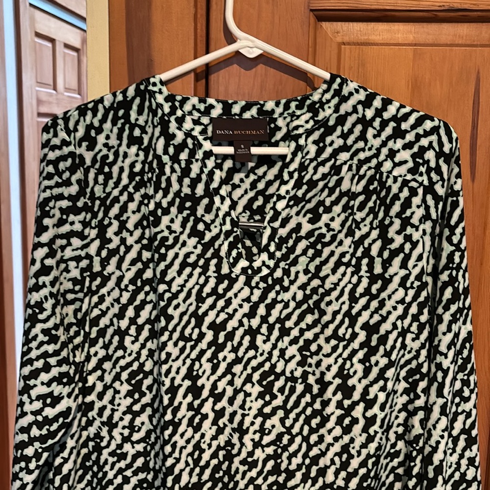 NWOT Dana Bachman Long Sleeve Blouse Multi Colored Print Sz S